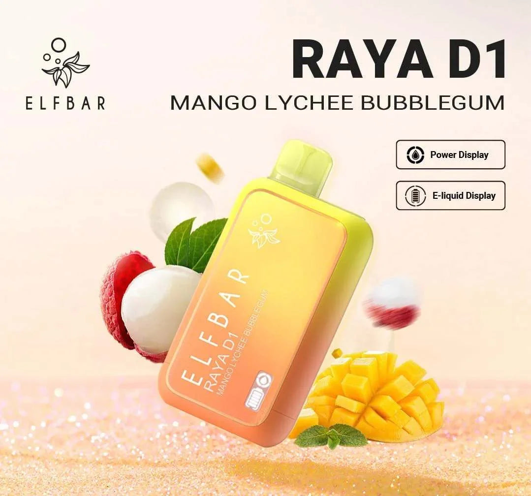 ELF BAR RAYA D1 – Mango Lychee Bubblegum main product photo