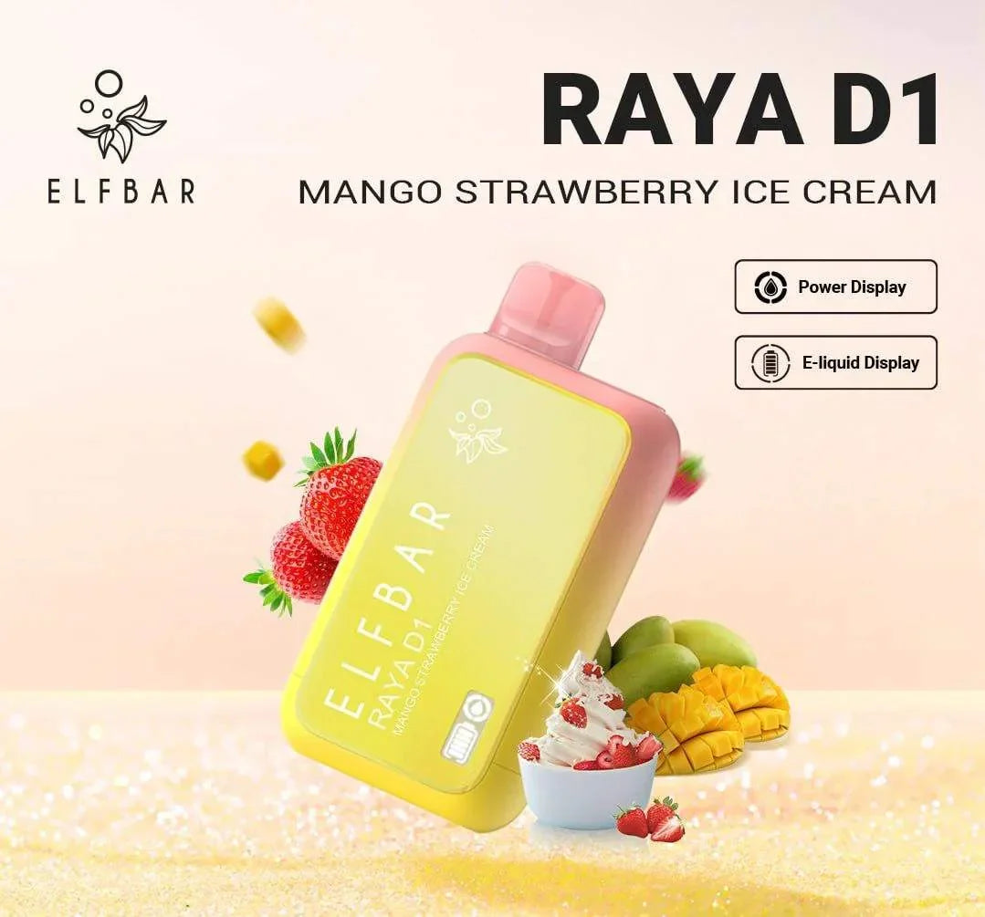 ELF BAR RAYA D1 – Mango Strawberry Ice Cream main product photo