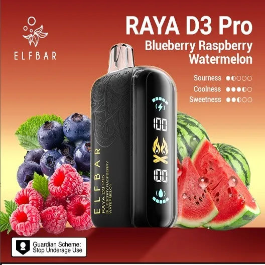 Elf Bar Raya D3 Pro 30K Blueberry Raspberry Watermelon product photo
