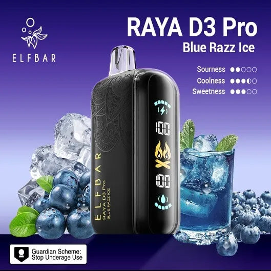 Elf Bar Raya D3 Pro 30K Blue Razz Ice product photo